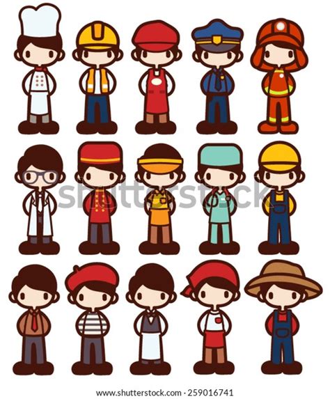 Character Cartoon Various Job Vector File Stock Vector (Royalty Free ...