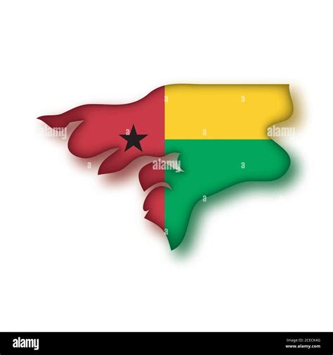 Guinea Bissau flag map Stock Vector Image & Art - Alamy