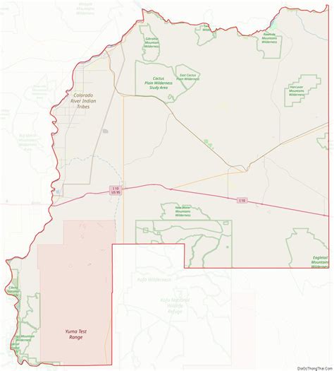 Map of La Paz County, Arizona