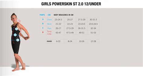 Female Arena Size Charts