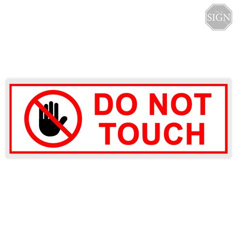 Do Not Touch Sign - Laminated Signage - 4 x 11 inches | Lazada PH