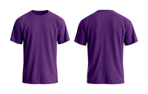 plain purple t-shirt mockup template, with views, front and back ...