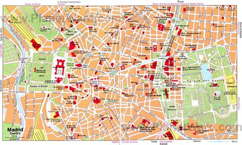 Madrid city centre map - Madrid Spain city center map (Spain)