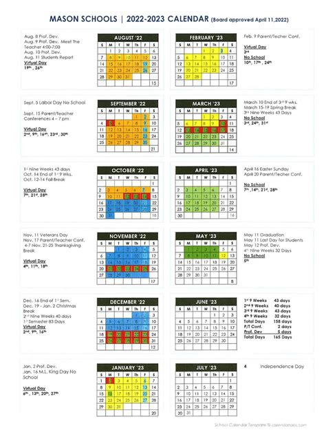 Navigating The Mason School District Calendar: A Comprehensive Guide ...