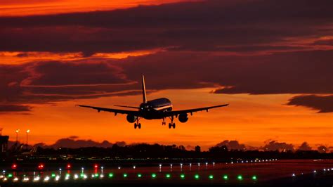 Free photo: Plane Sunset - Clouds, Land, Plane - Free Download - Jooinn