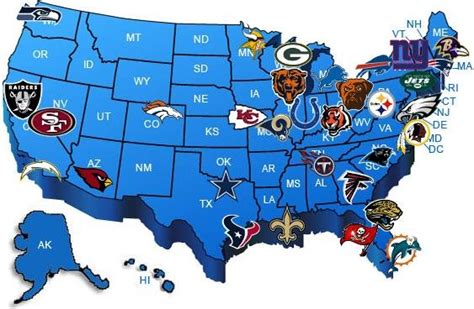 States With Nfl Teams Map Map 2023 | Hot Sex Picture