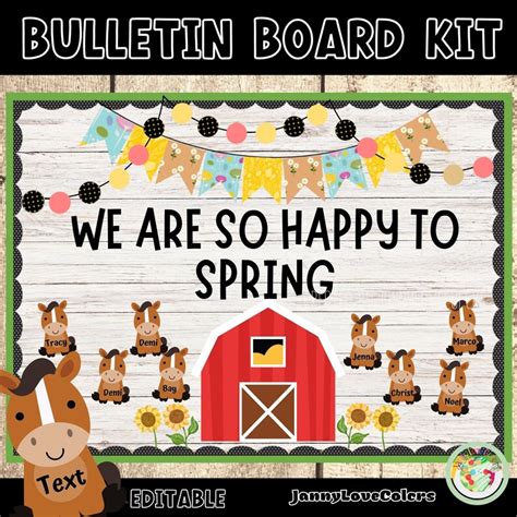 Farm Animals Spring Bulletin Board Back to School Door Decor - Etsy