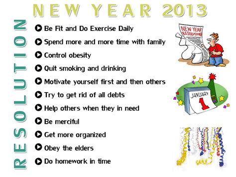 New Year 2013 Resolutions - What to Commit & What to Follow - 2014 New ...