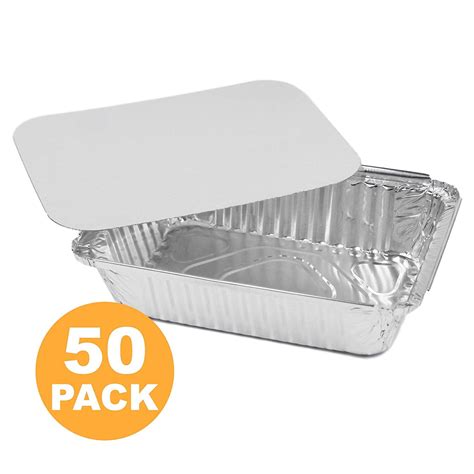 Rectangular Disposable Aluminum Foil Pan Take Out Food Containers with ...