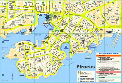 Piraeus tourist map