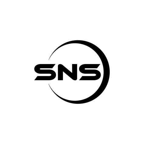 SNS letter logo design in illustrator. Vector logo, calligraphy designs ...