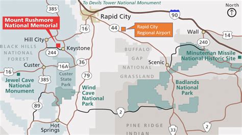 South Dakota Map Mount Rushmore - Yetta Katerine