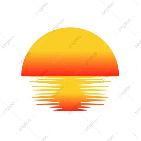 Sunset Illustration Vector PNG Images, Sunset Vector Illustration ...