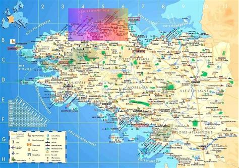 Carte De La Cote De Granit Rose Bretagne