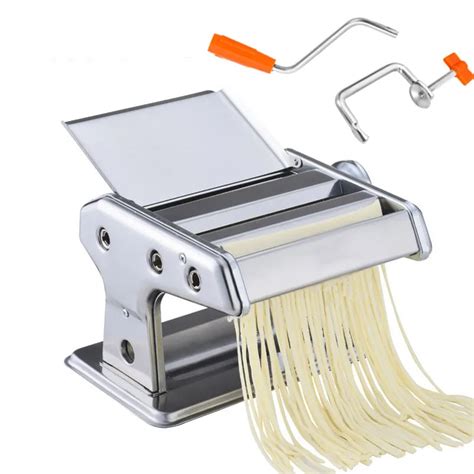 2 Blades Stainless Steel Pasta Making Machine Manual Noodle Maker Hand ...