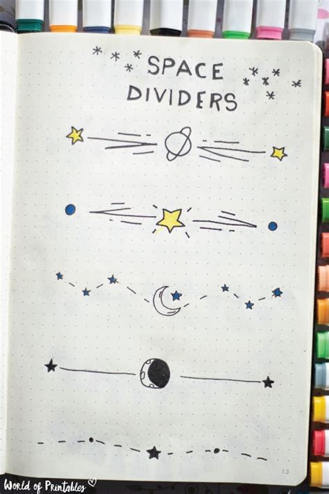 20+ Best Bullet Journal Divider Ideas + Free Practice Sheets