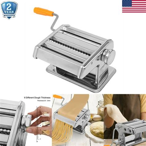 Stainless Steel Pasta Maker Noodle Making Machine Dough Cutter Roller w ...