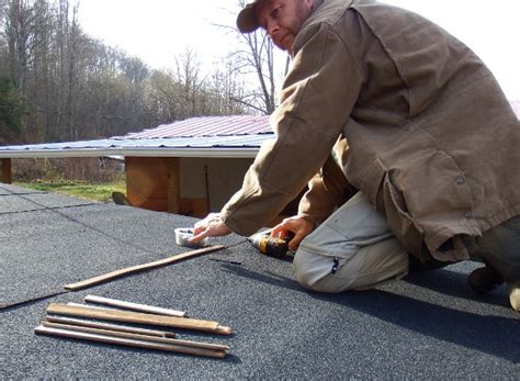 Wood shed roof repair