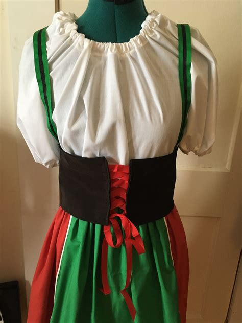 Italian National Traditional Costume Girls Sizes 8 10 12