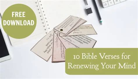 10 Bible Verses for Renewing Your Mind – FREE Printable! – A Little R & R