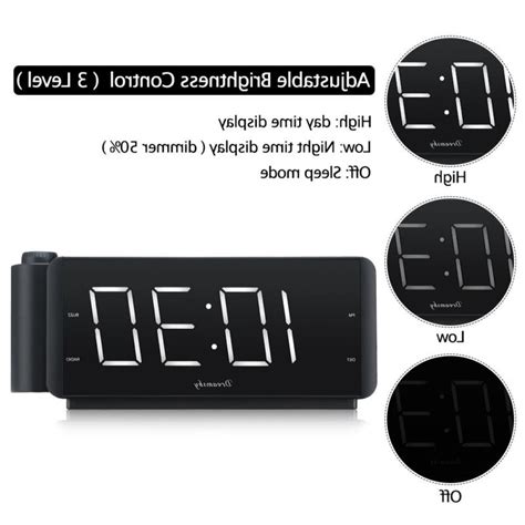 DreamSky Projection Alarm Clock Radio with USB Charging