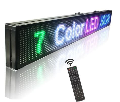 Remote Led Sign Programmable Scrolling Rainbow Message | led display ...