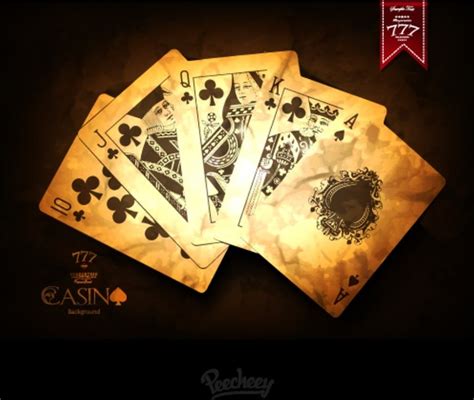 Vintage casino playing cards poster Free vector in Adobe Illustrator ai ...