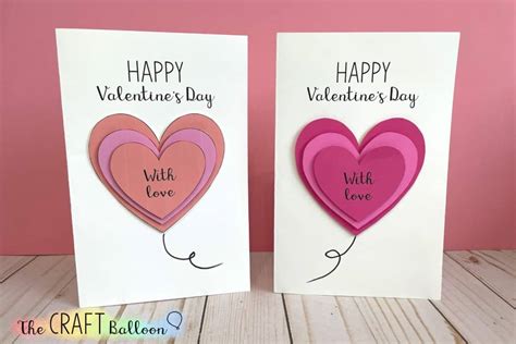 Heart Balloon Valentine's Day Card - The Craft Balloon