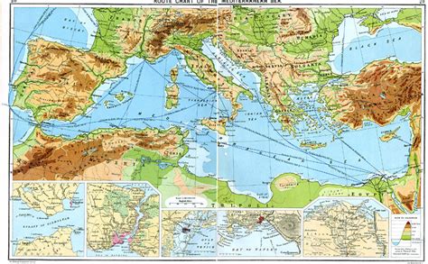 Route Chart of the Mediterranean Sea