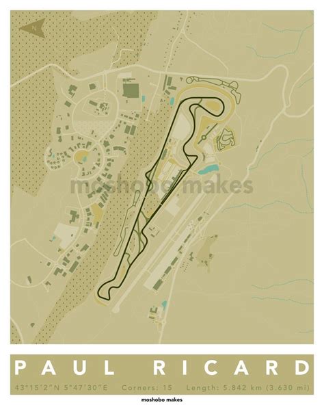 the circuit map for paul ricard's race track in monte carlo, italy