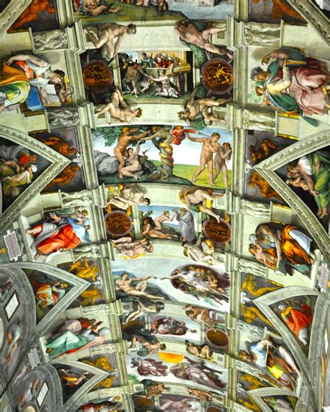 Sistine Chapel ceiling, painted by Michelangelo between 1508 and 1512 ...