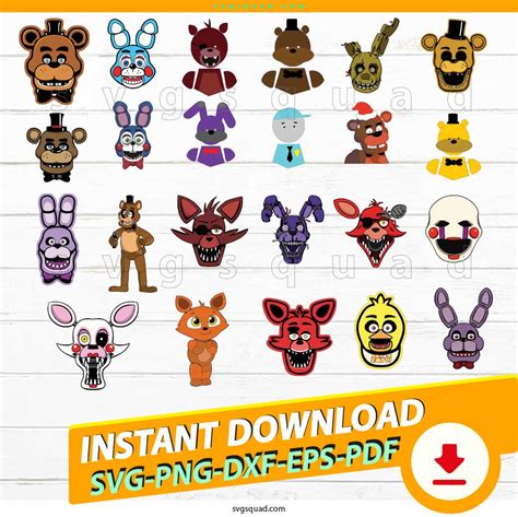 Five Nights Freddy SVG PNG, Cricut, FNAF Svg Bundle