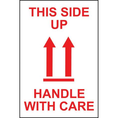 This Side Up' Labels, Self-Adhesive Paper, (100mm x 150mm) | RSIS