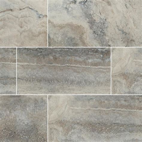 MSI Tuscany Azul 12 in. x 24 in. Polished Porcelain Stone Look Floor ...