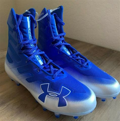 Under Armour Highlight Blue High Top Football Cleats Size 10.5 | eBay