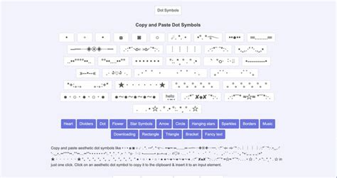 Dot Symbols °••..°°••. in 2021 | Dot symbol, Dots, Symbols