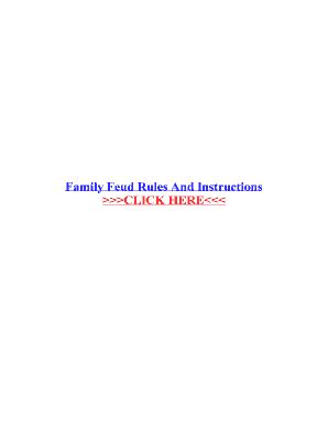 Fillable Online Family Feud Rules And Instructions Fax Email Print ...