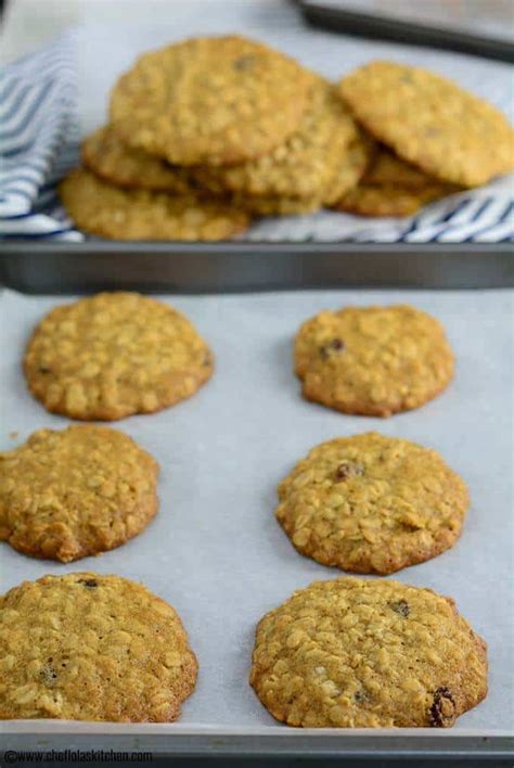 Soft and Chewy Brown Sugar Oatmeal Cookies - Chef Lola's Kitchen