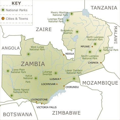 √ Zambia National Parks Map