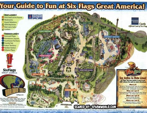 Great America California Map - Klipy - Six Flags Map California 2018 ...