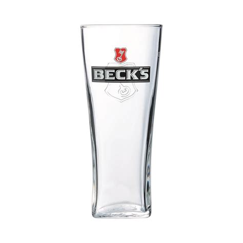 Beer Glass - Becks - Toughened - 20oz (57cl) CE - Nucleated - Noble Express