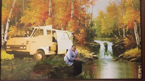 Chris Farley Van Down By The River Painting - Wayne Arthur Gallery