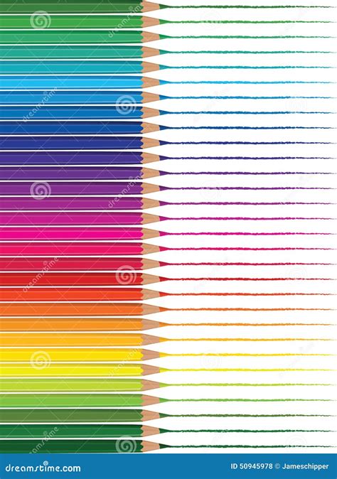 Pencil rainbow stock vector. Illustration of multicolored - 50945978