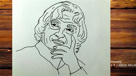 How To Draw Apj Abdul Kalam Printable Step By Step Drawing Sheet ...