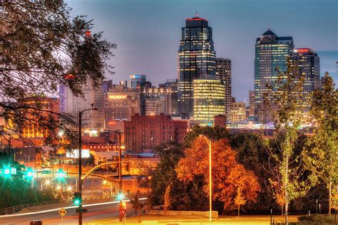 Kansas City Skyline At Sunset by Eric Bowers Photo