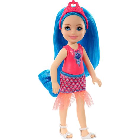 Barbie Dreamtopia Chelsea Sprite Doll, 7-Inch, With Blue Hair Wearing ...