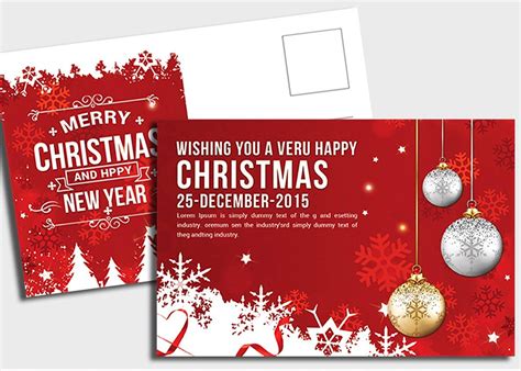 Christmas - Postcard Templates | Christmas postcard template, Postcard ...