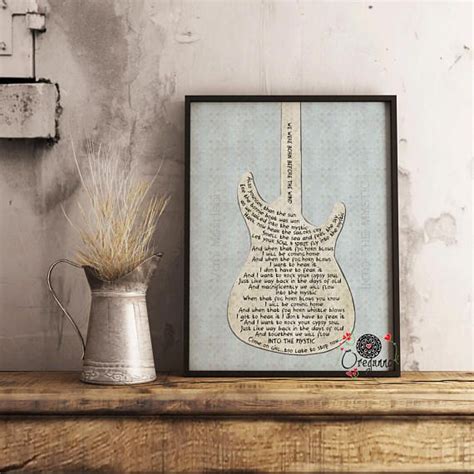 Van Morrison-Into the mystic-lyrics poster-Music printable-Van Song ...