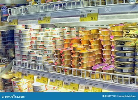 Canned Fish on a Shelf in a Supermarket Editorial Image - Image of diet ...