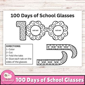 100 Days of School Glasses Craft | 100 Days at School Eyeglasses ...